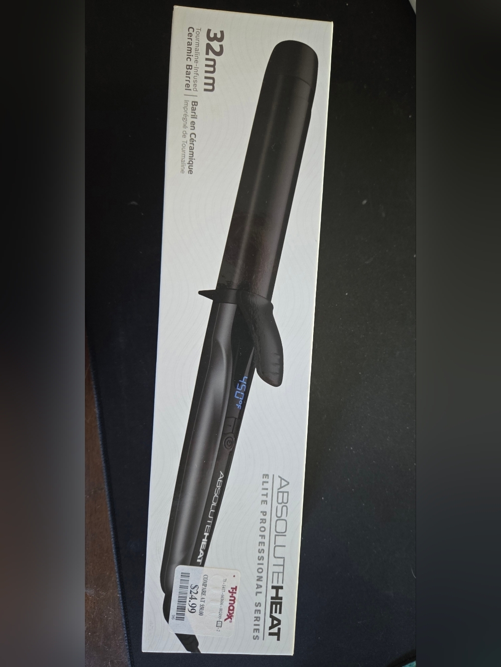 Absolute Heat 32mm Ceramic Barrel Curling Iron - Black